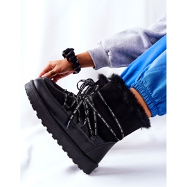 POTOCKI Doposci isolati con pelliccia sulla piattaforma nero Salemi 1