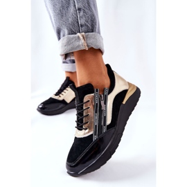 POTOCKI Scarpe sportive in pelle Sneakers Black Gold Minor nero 2