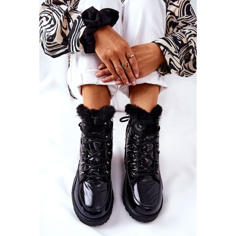 POTOCKI Stivali da neve alti con pelliccia Black Sneezy nero 2