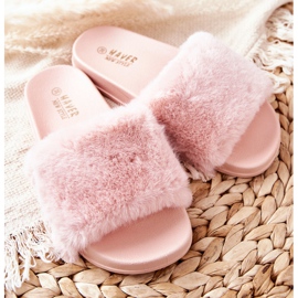 PH1 Pantofole A Forma Di Gomma Con Pelliccia Emmie Rosa 2