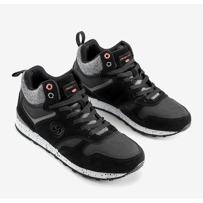 Sneakers nere da uomo Cross Jeans Merle nero grigio 1