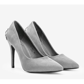 Décolleté grigie su tacco Marika grigio 1