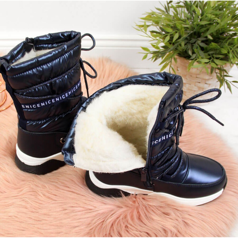 Doposci impermeabili Jr EVE324A blu navy bianco 2