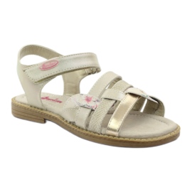 American Club American Sandals Gladiatori Beige Golden 1