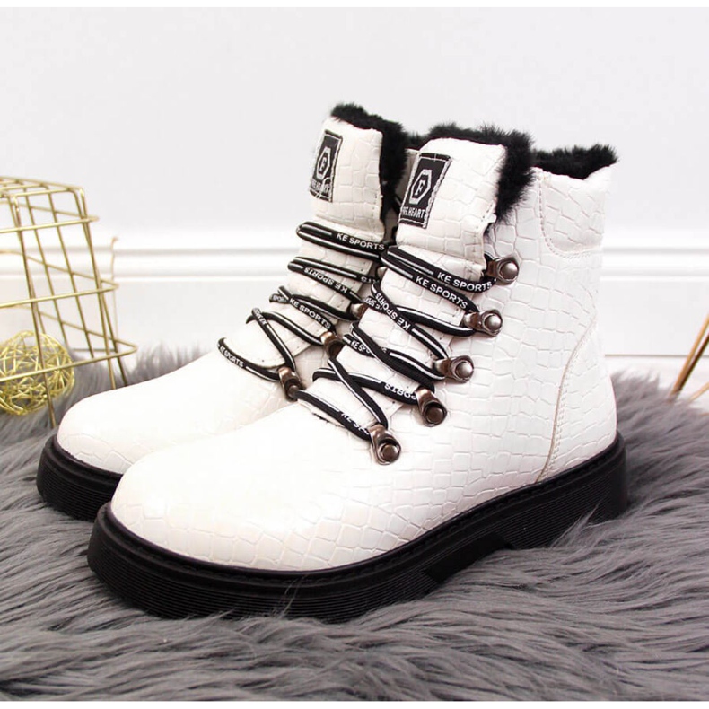 Stivali in vernice Jr EVE320B bianco bianca 1