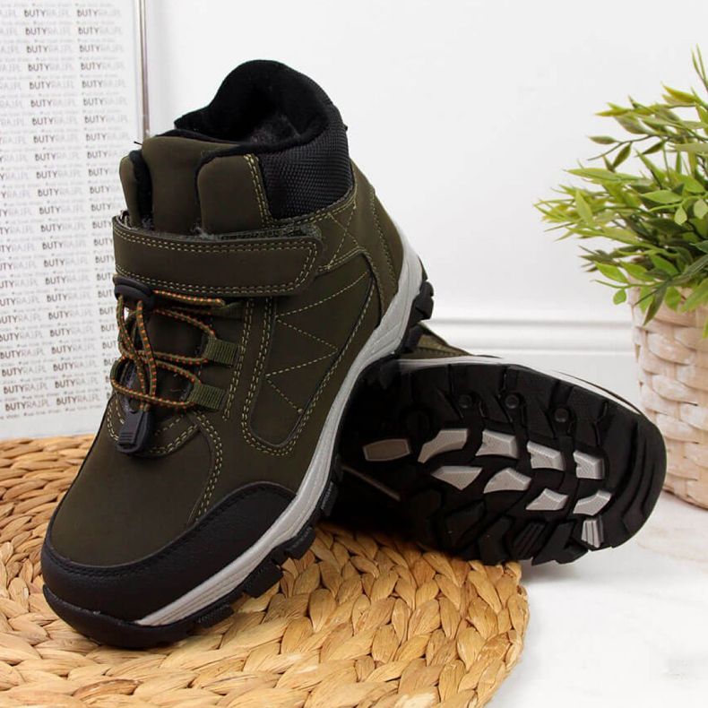 Scarpe da trekking isolate Jr EVE321C kaki bianco verde 1