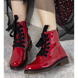 Stivaletti Delphine in vernice rossa rosso 1