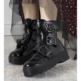 Stivaletti neri sulla piattaforma Austin nero 2