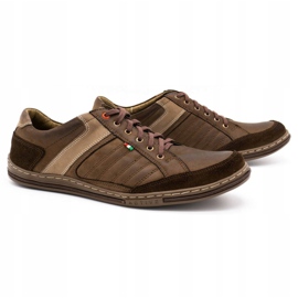 Scarpe da uomo in pelle Olivier 236GT marrone 2