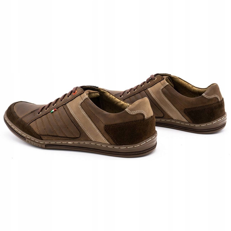 Scarpe da uomo in pelle Olivier 236GT marrone 6
