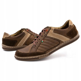 Scarpe da uomo in pelle Olivier 236GT marrone 5