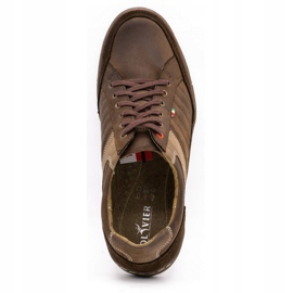 Scarpe da uomo in pelle Olivier 236GT marrone 7