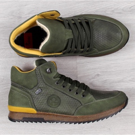 Scarpe isolate in pelle Rieker M R498 kaki verde 2
