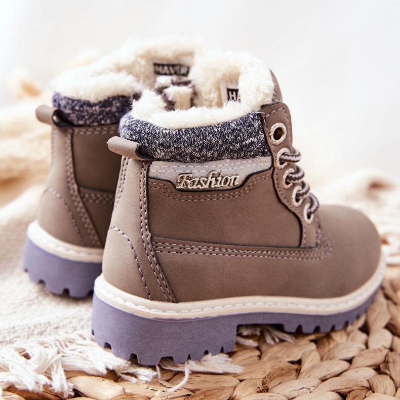 PH1 Caldi Trappers Per Bambini Con Pelliccia Grey Estee marrone 2