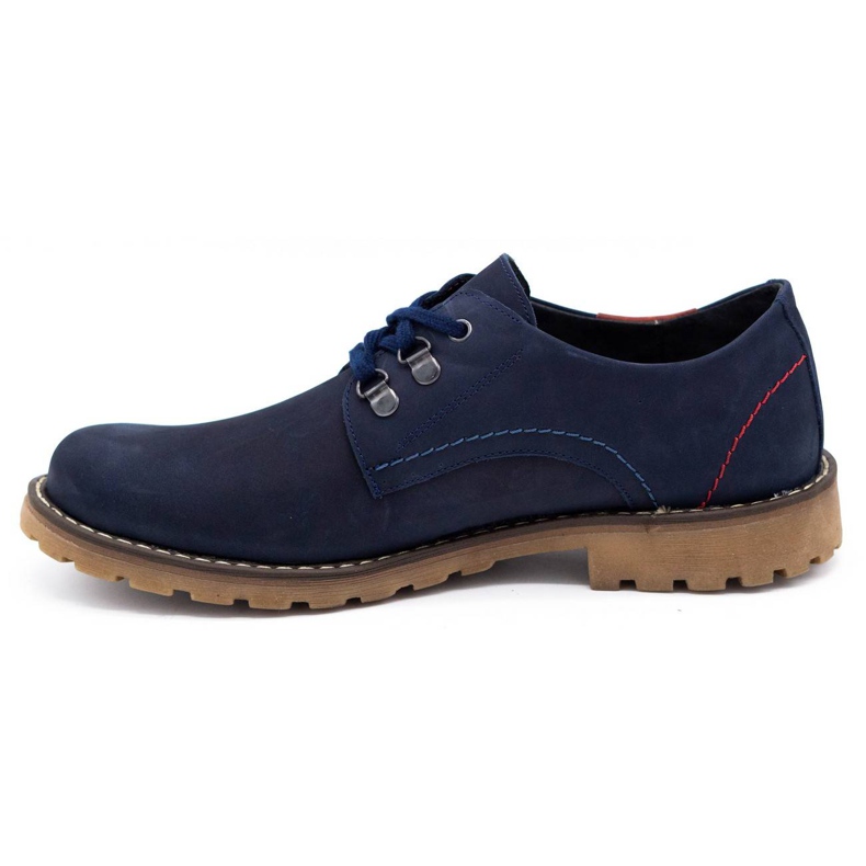 Olivier Scarpe uomo stivaletti in pelle 812MP blu navy 1