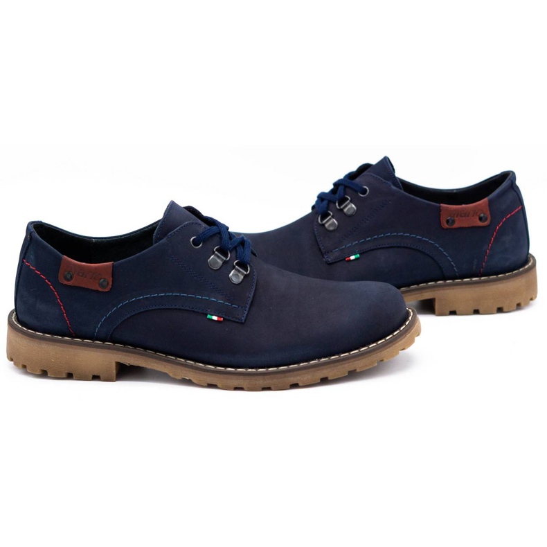 Olivier Scarpe uomo stivaletti in pelle 812MP blu navy 4