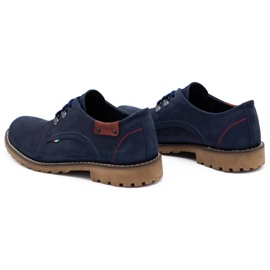 Olivier Scarpe uomo stivaletti in pelle 812MP blu navy 5