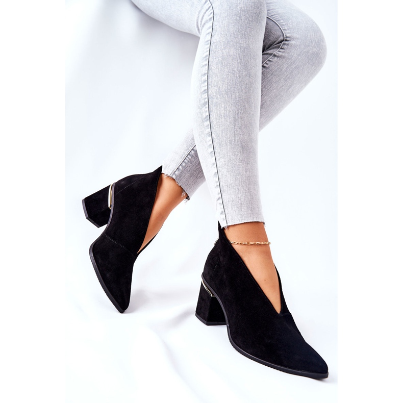 Stivali in pelle con tacco alto Laura Messi Nero 2344 2