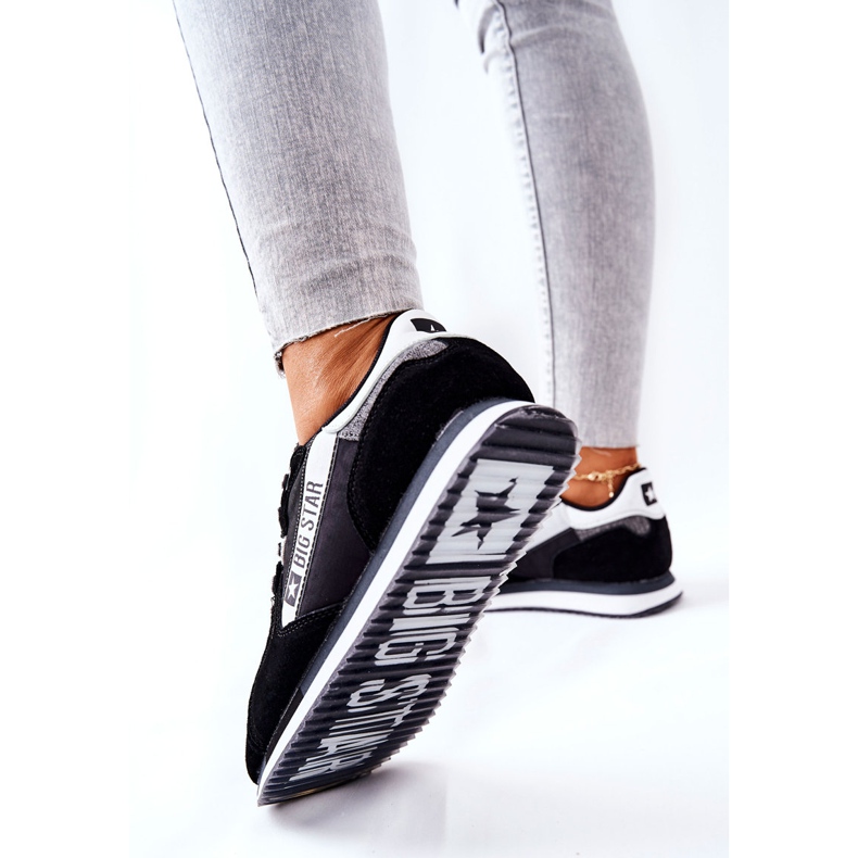 Scarpe sportive in pelle Big Star II274271 Nero bianca 1