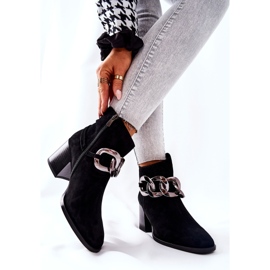 Stivali in pelle con catena Laura Messi Nero 2345 2
