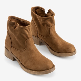 Stivali tacco piatto Orva cammello marrone 1