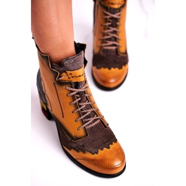 Stivali Donna Pelle Maciejka Giallo 03190-07 marrone 4