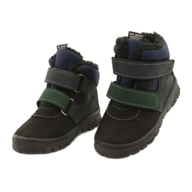 Stivali per ragazzi con una membrana impermeabile Mazurek 1360 Black and Navy Blue nero 2