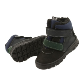Stivali per ragazzi con una membrana impermeabile Mazurek 1360 Black and Navy Blue nero 3