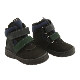 Stivali per ragazzi con una membrana impermeabile Mazurek 1360 Black and Navy Blue nero 5