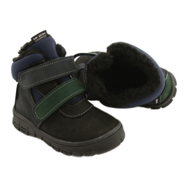 Stivali per ragazzi con una membrana impermeabile Mazurek 1360 Black and Navy Blue nero 6