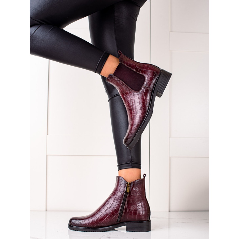 Stivali alla moda sulla cerniera VINCEZA rosso multicolore 1