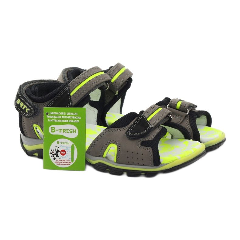 Sandali grigi e verdi di Bartek per bambino verde grigio nero 4