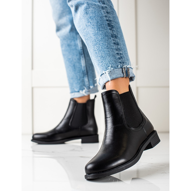 TRENDI Stivaletti Chelsea neri classici nero 1