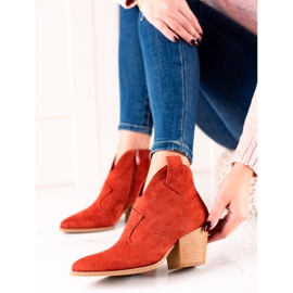 Lucky Shoes Stivali da cowboy in pelle scamosciata rossi rosso 2