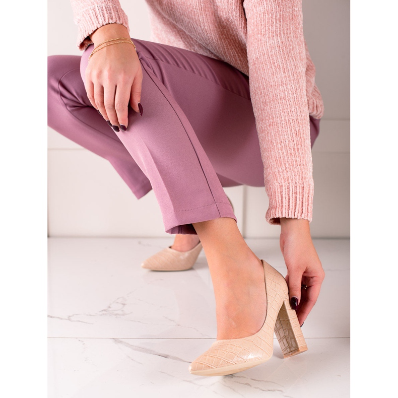Sweet Shoes Décolleté Beige Con Ecopelle 1