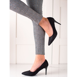 TRENDI Tacchi Alti Neri Glitter nero 2