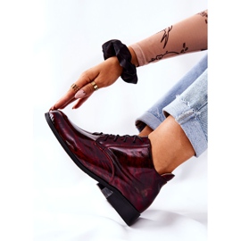PA2 Scarpe alte in pelle, Borgogna-Nero Maniz chiaretto 2