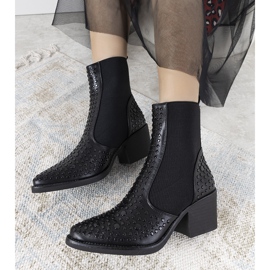 Stivali neri decorati con borchie Camus nero 1