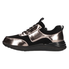 Filippo DP3149/21 BK GN sneakers sportive in pelle, nichel scuro nero 1