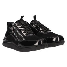 Sneakers in pelle Filippo DP3149/21 BK nere nero 5