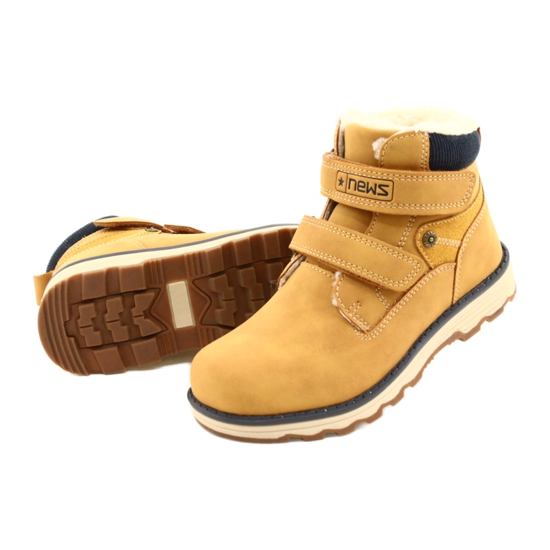 Stivali in legno con velcro Camel News 21DZ20-4307 giallo 4