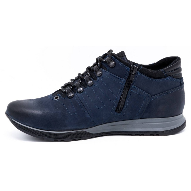 Olivier Stivali da uomo in pelle blu navy 920MP 1
