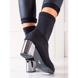 TRENDI Stivali Slip-on Con Tacco Argento nero 1