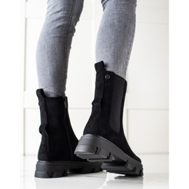 Sweet Shoes Stivali neri alla moda sulla piattaforma nero 1