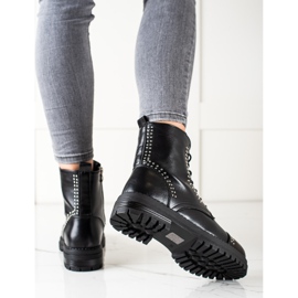 Super Me Stivali classici Trapper in ecopelle nero 1