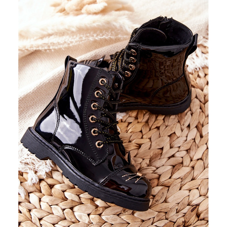 PE1 Black Mousie Warm Boots Workers on the Zipper nero 2