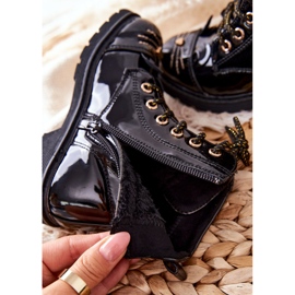 PE1 Black Mousie Warm Boots Workers on the Zipper nero 1