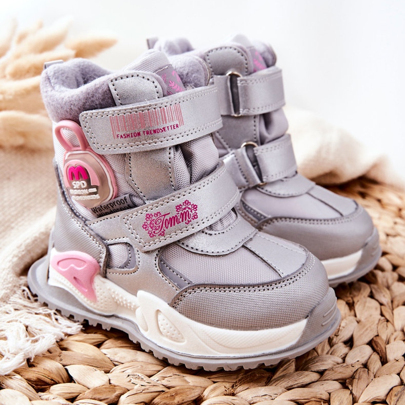 PJ2 Stivali da neve caldi per bambini Stivali Argento Nemi 1
