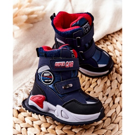 PJ2 Stivali da neve caldi Stivali Con Velcro Navy Blue Rizie blu navy 2