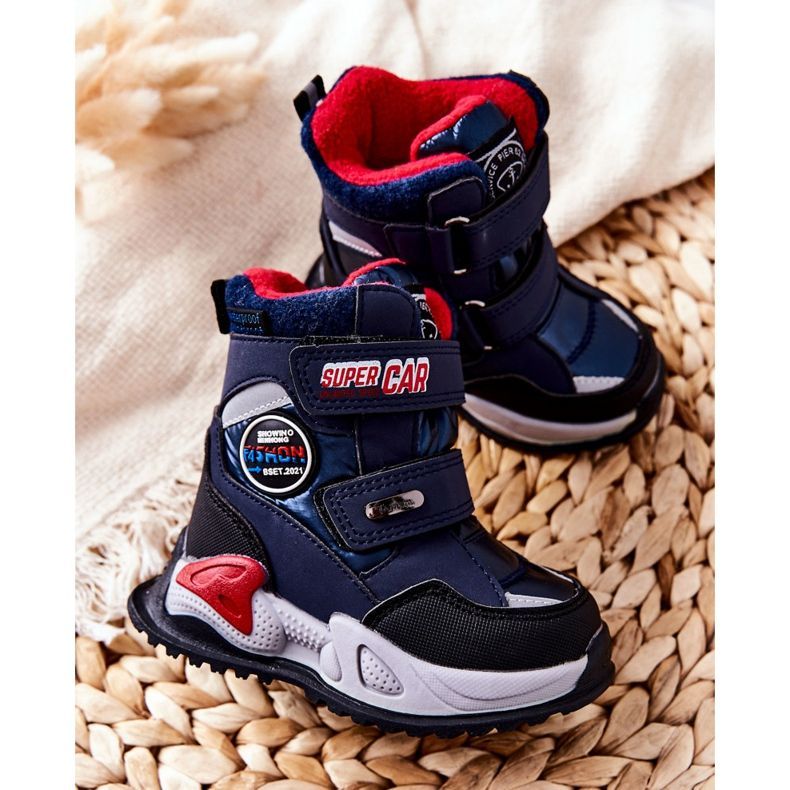 PJ2 Stivali da neve caldi Stivali Con Velcro Navy Blue Rizie blu navy 2